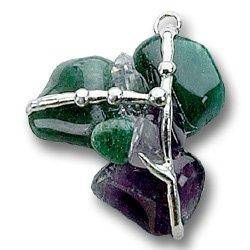 Healer Amulet (Health), with Adventurine, Amethyst and Quartz. gemstones