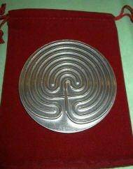 7-Circuit Pewter Labyrinth plate