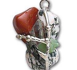 Connecting to Nature Amulet, Hand made gemstone pendant by Seeds of Light