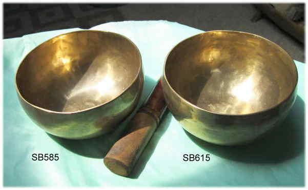 Hand hammered tibetan singing bowls