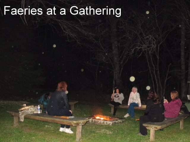 Faerie Orbs at Labyrinth Fire Circle