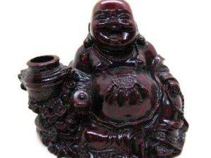 Red Resin Buddha with Money Pot