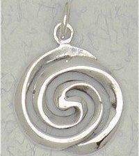 Celtic Spiral sterling silver pendant