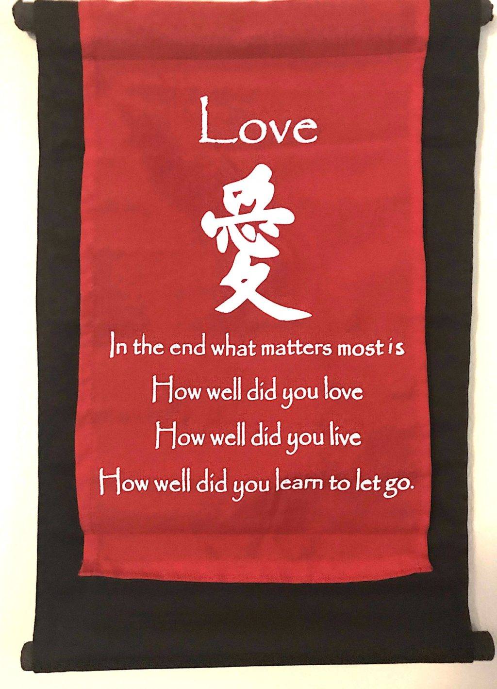 Mountain Valley Metaphysical Love Banner made of cloth