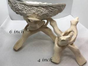 comparison 6 inch and 4 inch tripod wood stands