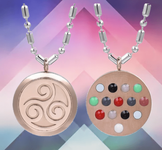 Triskelion scalar energy pendant front and back