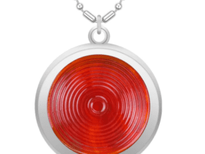 Red Glass Negative Ions Health Energy Bio Pendant - Ground